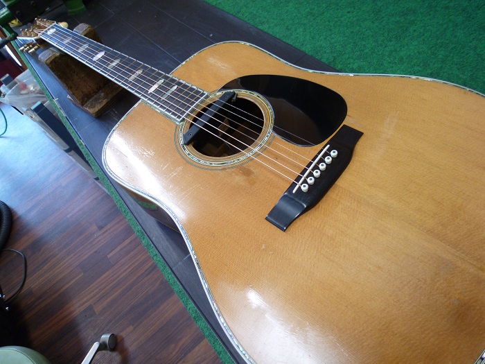 フレット交換（指板、サドルのアールの変更）/ Martin D-45 | ネック折れなどギターの修理なら東京都足立区【皆川ギター工房】